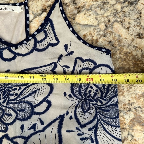 Solitaire sz LG maxi sleeveless summer dress long like new racerback lined - Picture 4 of 6